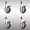 Service Caster 5 Inch 316SS Maroon Poly Swivel 1-1/8 Inch Expanding Stem Caster Set Lock Brake SCC-SS316TTLEX20S514-PPUB-MRN-118-4 - alternate 1